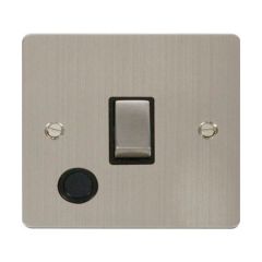 Click Define FPSS522BK 20A DP Plate Switch With Optional Flex Outlet Stainless Steel