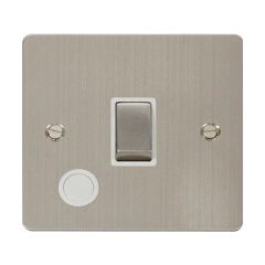 Click Define FPSS522WH 20A DP Plate Switch With Optional Flex Outlet Stainless Steel