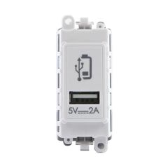 Click GridPro GM2515WH 2.4A Type A USB Charging Module