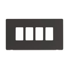 Definity SCP20404BK 4 Gang GridPro Frontplate