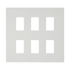 Definity SCP20506MW 6 Gang GridPro Frontplate