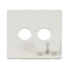 Definity SCP242MW 2 Gang Dimmer Switch Cover Plate & Control Buttons