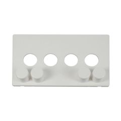Definity SCP244MW 4 Gang Dimmer Switch Cover Plate & Control Buttons