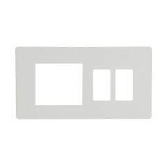 Definity SCP31102MW 2 Gang GridPro With Twin New Media Aperture Combination Cover Plate