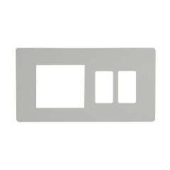 Definity SCP31102PW 2 Gang GridPro With Twin New Media Aperture Combination Cover Plate
