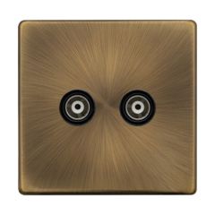 Definity SFAB159BK Twin Isolated Coaxial Outlet
