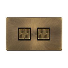 Definity SFAB414BK 10AX 4 Gang 2 Way Plate Switch