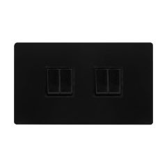 Definity SFBK019BK 10AX 4 Gang 2 Way Plate Switch