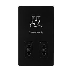Definity SFBK100BK 115V/230V Dual Voltage Shaver Socket Outlet