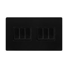 Definity SFBK105BK 10AX 6 Gang 2 Way Plate Switch