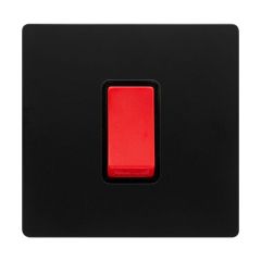Definity SFBK200BK 50A 1 Gang DP Plate Switch