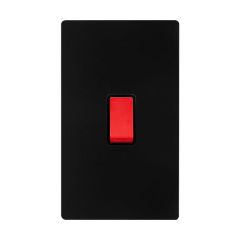 Definity SFBK202BK 50A 2 Gang (Vertical) DP Plate Switch