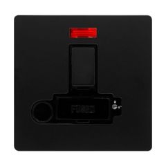 Definity SFBK252BK 13A Lockable DP Switched FCU With Neon & Optional Flex Outlet