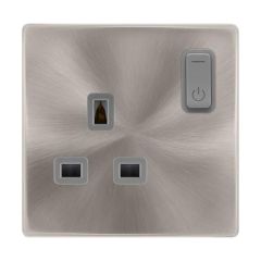 Definity SFBS30035GY 13A 1 Gang Zigbee Smart Switched Socket Outlet & Cover Plate