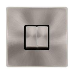 Definity SFBS412BK 10AX 2 Gang 2 Way Plate Switch