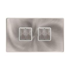 Definity SFBS414PW 10AX 4 Gang 2 Way Plate Switch
