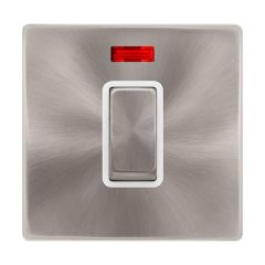 Definity SFBS501PW 50A 1 Gang DP Plate Switch With Neon
