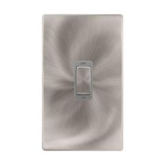 Definity SFBS502GY 50A 2 Gang (Vertical) DP Plate Switch