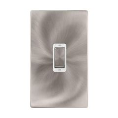 Definity SFBS502PW 50A 2 Gang (Vertical) DP Plate Switch