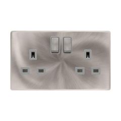 Definity SFBS536GY 13A 2 Gang DP Switched Socket Outlet