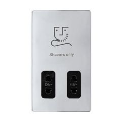 Definity SFCH100BK 115V/230V Dual Voltage Shaver Socket Outlet