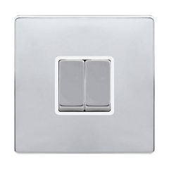 Definity SFCH412PW 10AX 2 Gang 2 Way Plate Switch