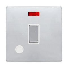 Definity SFCH523PW 20A DP Plate Switch With Optional Flex Outlet With Neon
