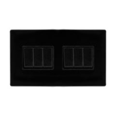 Definity SFMB105BK 10AX 6 Gang 2 Way Plate Switch