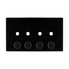 Definity SFMB144PL 4 Gang Unfurnished Dimmer Plate- 4 Apertures
