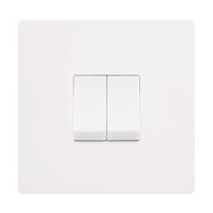 Definity SFMW012PW 10AX 2 Gang 2 Way Plate Switch