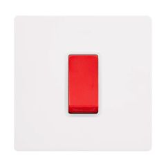 Definity SFMW200PW 50A 1 Gang DP Plate Switch