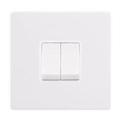 Definity SFPW012PW 10AX 2 Gang 2 Way Plate Switch