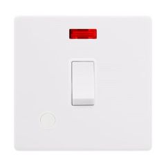 Definity SFPW023PW 20A DP Plate Switch With Neon & Optional Flex Outlet
