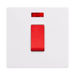 Definity SFPW201PW 50A 1 Gang DP Plate Switch With Neon