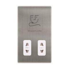 Definity SFSS100PW 115V/230V Dual Voltage Shaver Socket Outlet