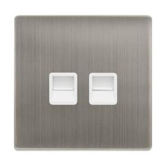Definity SFSS126PW Twin Telephone Outlet (Secondary)