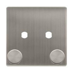 Definity SFSS142PL 2 Gang Unfurnished Dimmer Plate- 2 Apertures