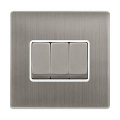 Definity SFSS413PW 10AX 3 Gang 2 Way Plate Switch