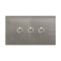 Definity SFSS423 10AX 3 Gang 2 Way Toggle Plate Switch