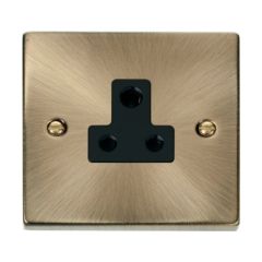 Click Deco VPAB038BK 5A Round Pin Socket Outlet Antique Brass