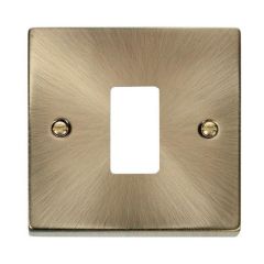 Click Deco VPAB20401 1 Gang GridPro Frontplate Antique Brass
