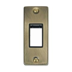 Click Deco VPAB471BK 1 Gang MiniGrid Unfurnished Architrave Plate - 1 Aperture Antique Brass