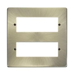 Click Deco VPAB512 2 Tier MiniGrid Unfurnished Plate - 12 Apertures Antique Brass
