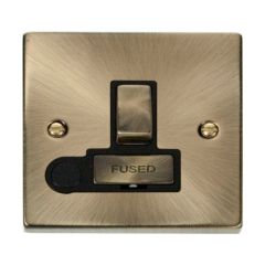 Click Deco VPAB551BK 13A DP Switched FCU With Optional Flex Outlet Antique Brass