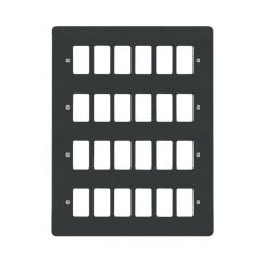 Click Deco VPAG20524 24 Gang GridPro Frontplate Anthracite