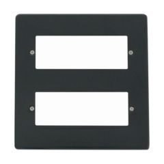 Click Deco VPAG512 2 Tier MiniGrid Frontplate - 12 Aperture Anthracite