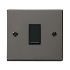 Click Deco VPBN011BK 10AX 1 Gang 2 Way Plate Switch Black Nickel