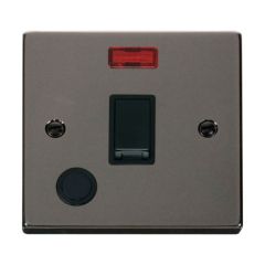 Click Deco VPBN023BK 20A DP Plate Switch With Neon & Optional Flex Outlet Black Nickel