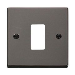 Click Deco VPBN20401 1 Gang GridPro Frontplate Black Nickel