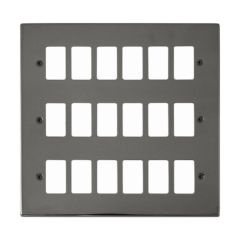 Click Deco VPBN20518 18 Gang GridPro Frontplate Black Nickel